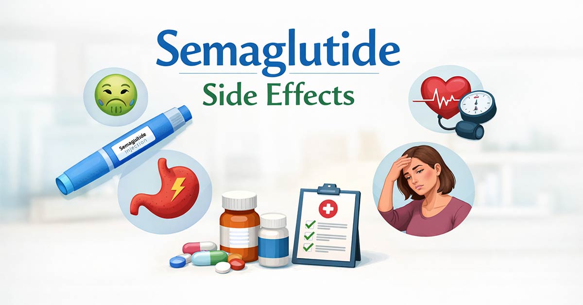 Semaglutide Side Effects of GLP-1 Ozempic, Wegovy, Rybelsus